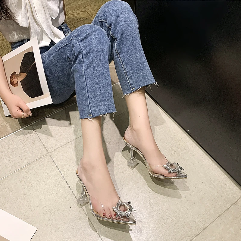 Alternative view of BCEBYL Spring and Autumn Fashion New Sexy Wedding Transparent Banquet Comfortable Crystal Women's High Heels Zapatos Mujer