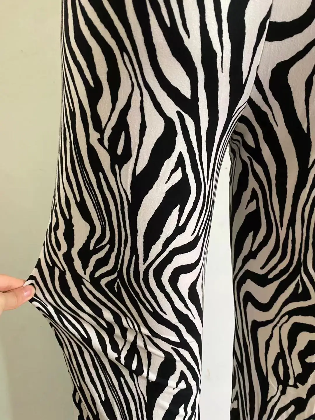2023 Summer Zebra Print Wide Leg Pants Y2K Trousers Sexy High Waist Women New Fashion Casual Female Trousers Streetwear 16395