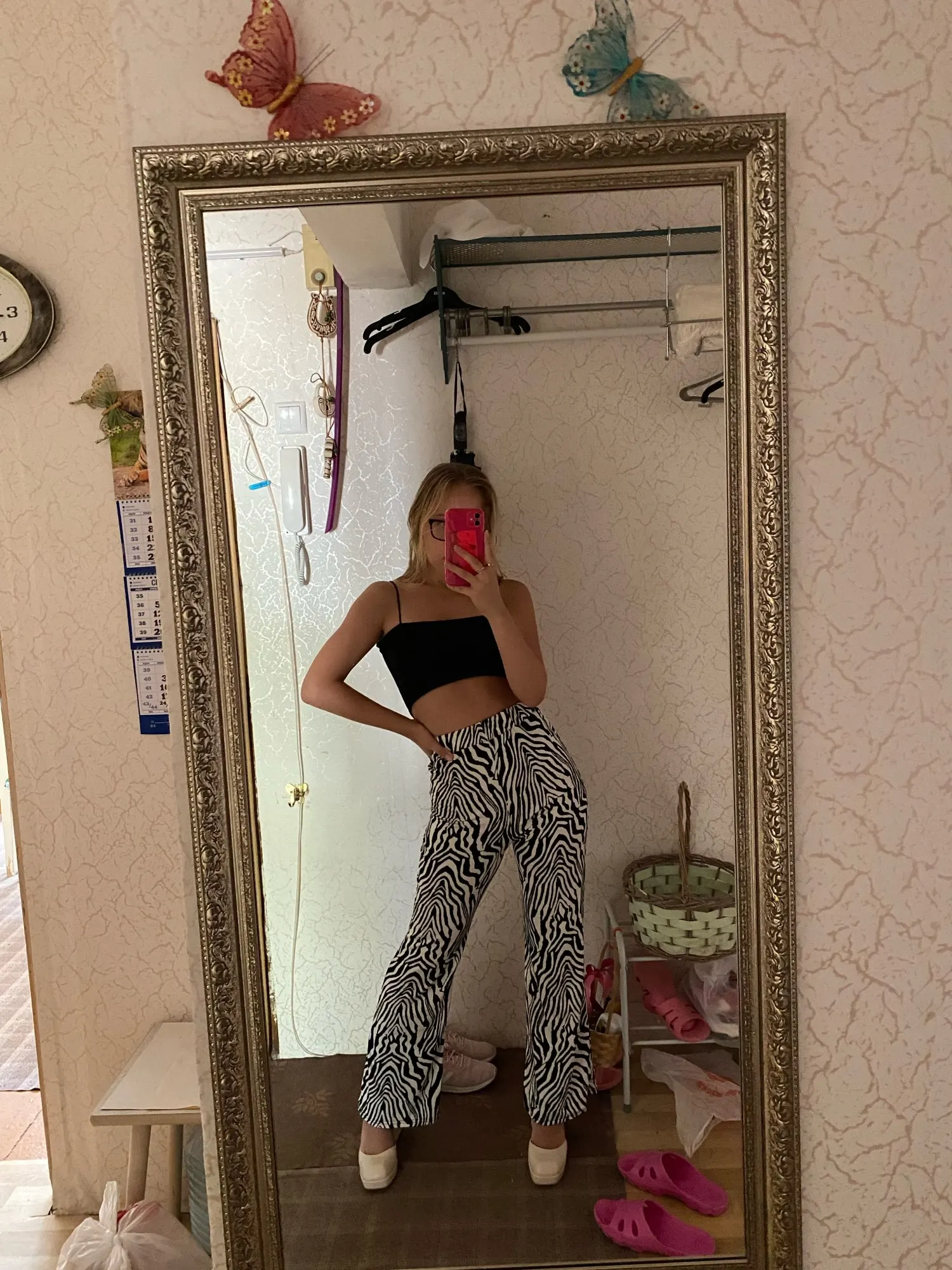 2023 Summer Zebra Print Wide Leg Pants Y2K Trousers Sexy High Waist Women New Fashion Casual Female Trousers Streetwear 16395