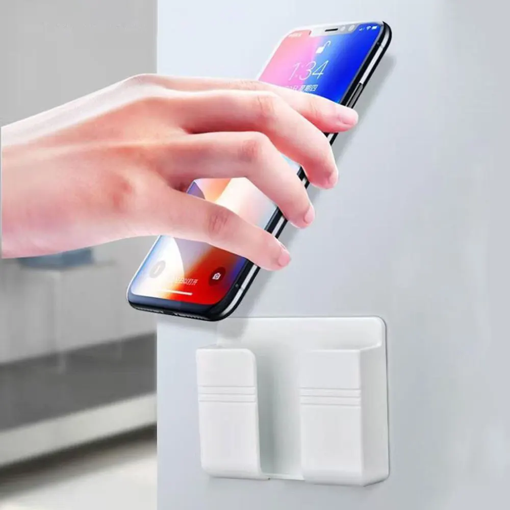 Alternative view of For Huawei Iphone Xiaomi Mobile Phone Wall Holder Universal Cellphone Charge Hook Hanging Stand Bracket Hooks Charging Dock
