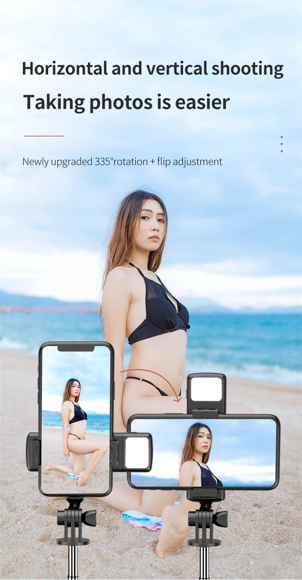 With Fill Light 360-Degree Rotation Wireless Bluetooth Selfie Stick Remote Shutter Tripod For iphone xiaomi huawei Phone Holder With Fill Light 360-Degree Rotation Wireless Bluetooth Selfie Stick Remote Shutter Tripod For iphone xiaomi huawei Phone Holder