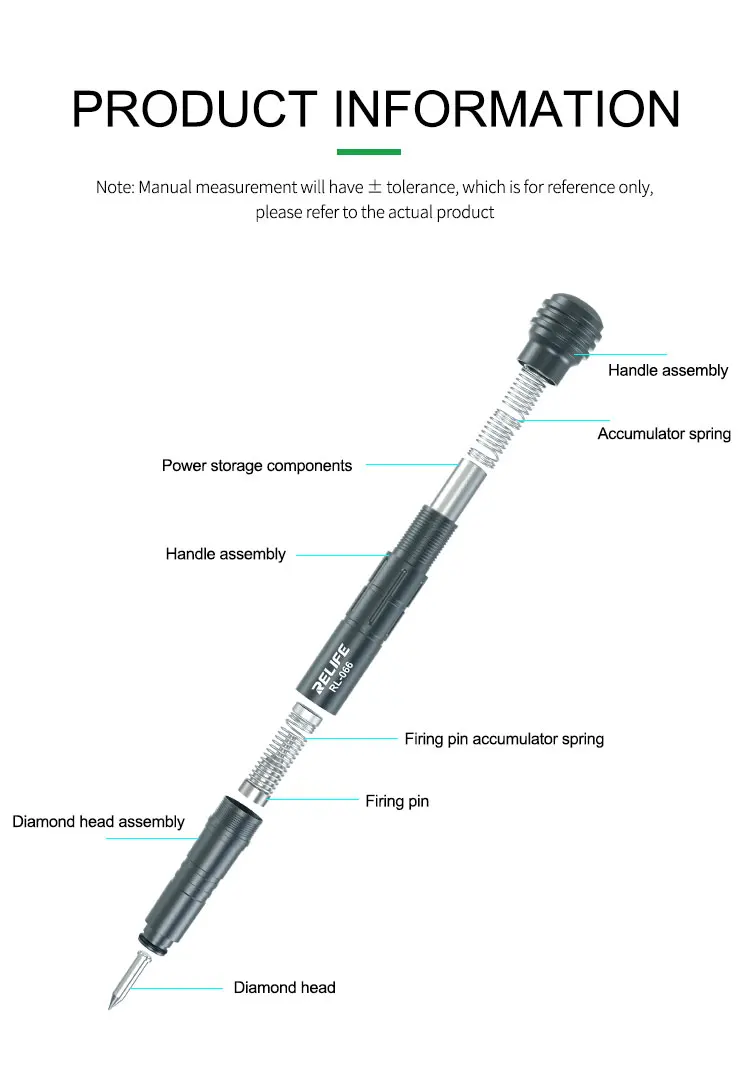 RELIFE RL-066 Glass Breaking Pen For iPhone Huawei Mobile Phone Rear Housing Battery Glass Cover Breaker Blasting Tools RELIFE RL-066 Glass Breaking Pen For iPhone Huawei Mobile Phone Rear Housing Battery Glass Cover Breaker Blasting Tools