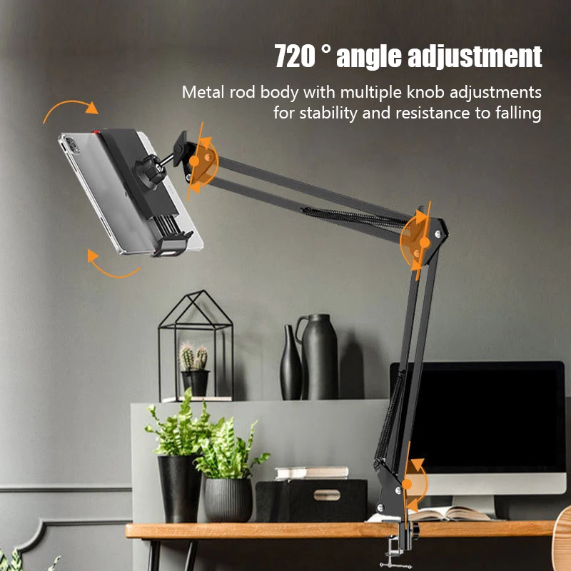 360° Rotating Long Arm Phone Tablet Holder Overhead Stand Desktop Bed Lazy Cantilever Bracket for Huawei Xiaomi iPhone ipad 360° Rotating Long Arm Phone Tablet Holder Overhead Stand Desktop Bed Lazy Cantilever Bracket for Huawei Xiaomi iPhone ipad