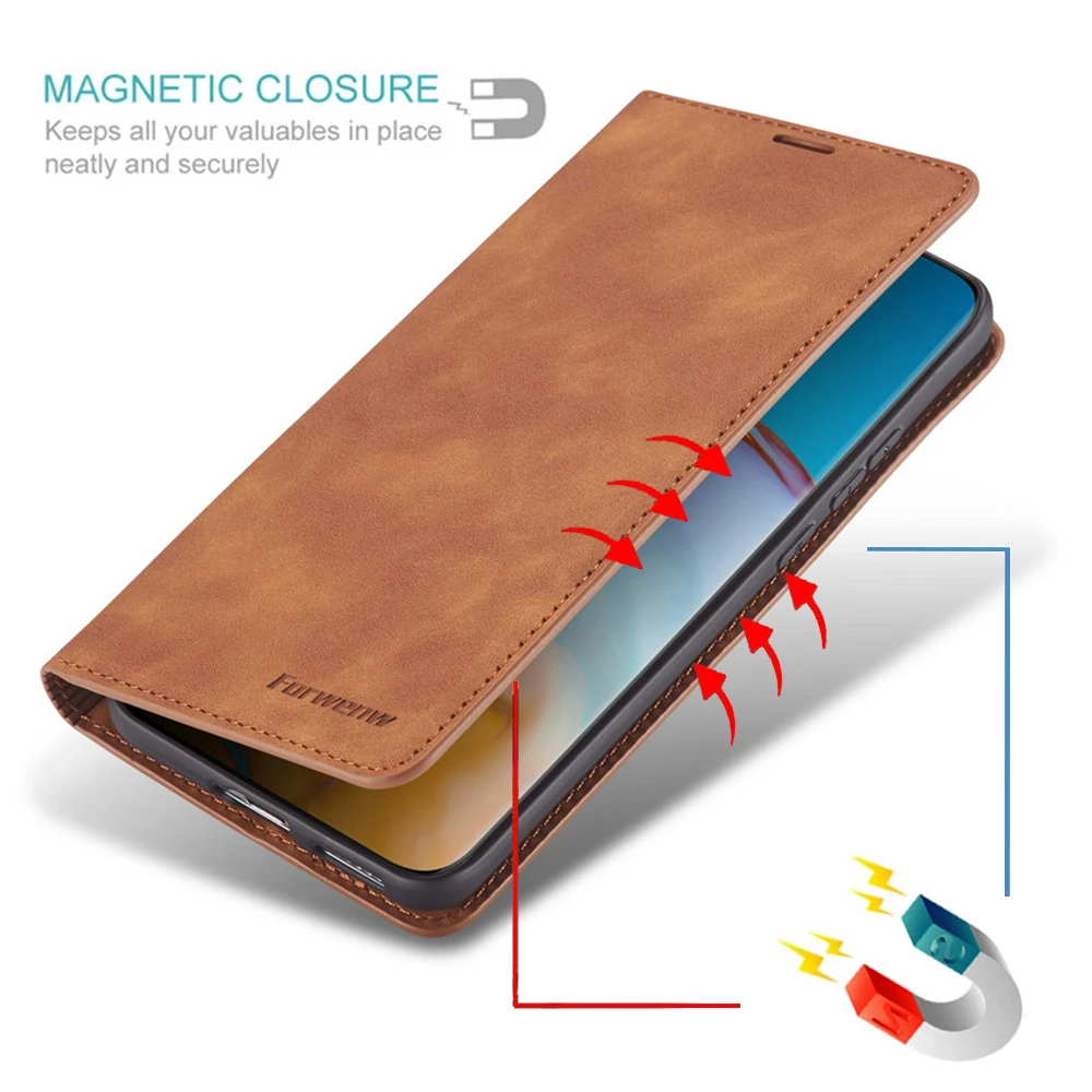 Alternative view of Luxury Leather Case For Huawei P40 P30 P20 Mate 30 20 Pro Lite P Smart Plus 2020 2019 Magnetic Flip Wallet Phone Bag Cover Coque