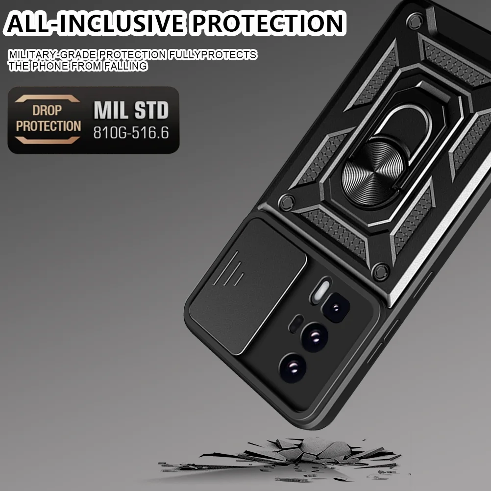 Alternative view of Shockproof Armor Case For Xiaomi Mi Poco F5 Pro 5G Car Holder Phone Cover For Mi Poco F5 5G Camera Lens Protection Fundas