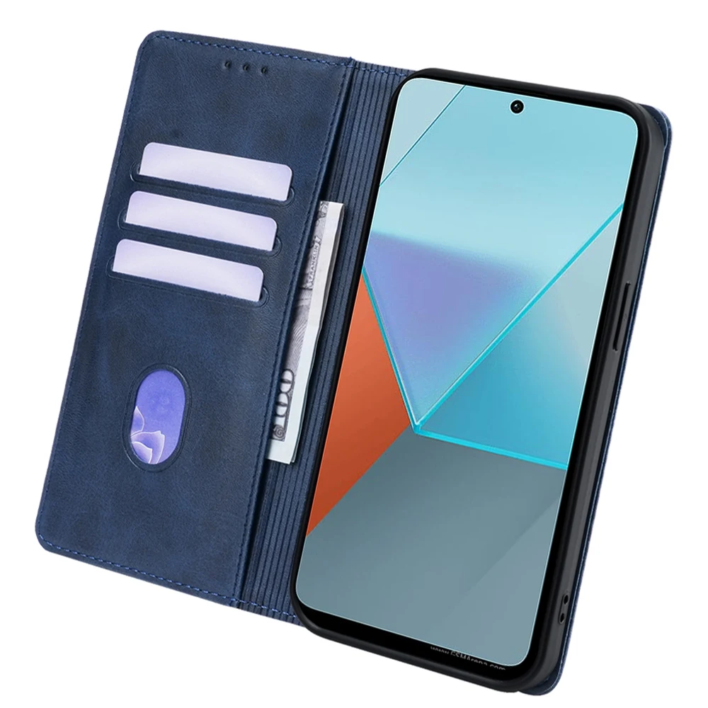 Alternative view of Luxury Magnetic Phone Case for Xiaomi Redmi Note 13 13R 11T 11E 11 Pro Plus 11S Protection Leather Book Case Flip Cover Funda