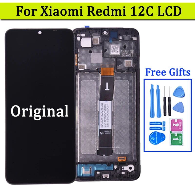 6.71 inches Original For Xiaomi Redmi 12C LCD Display With Touch Screen Digitizer Replacement Phone Parts Assembly