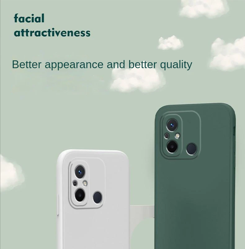 Suitable for Redmi 12C mobile phone case new for Xiaomi redmi12C Anti-fall for 22120RN86C silicone solid color