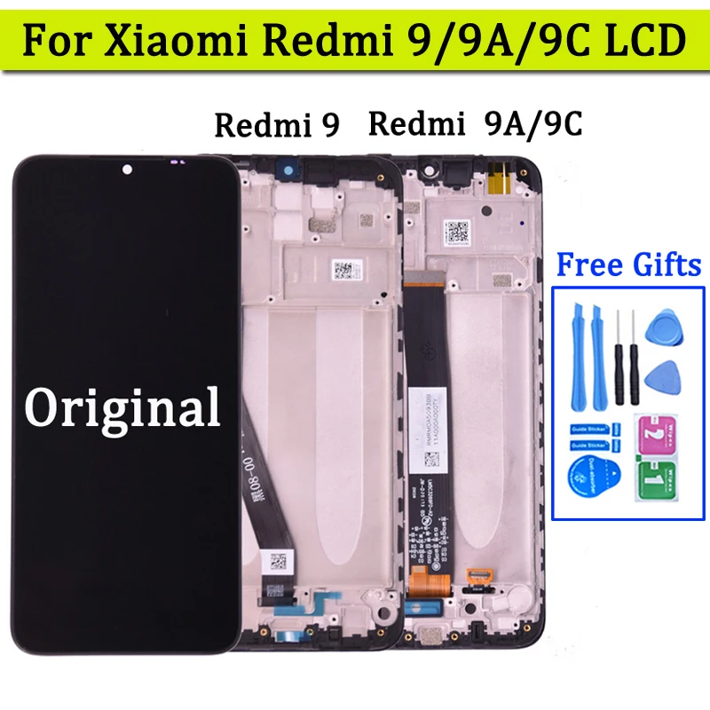6.53 inches Screen For Xiaomi Redmi 9A 9C Display LCD Touch Screen Digitizer For Redmi 9 LCD Replacement Phone Parts Assembly