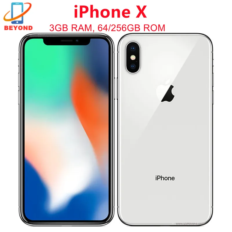 Genuine Apple iPhone X 64GB 256GB ROM 5.8" Original OLED Face ID A11 Hexa Core Unlocked 4G LTE Mobile Phone iPhoneX