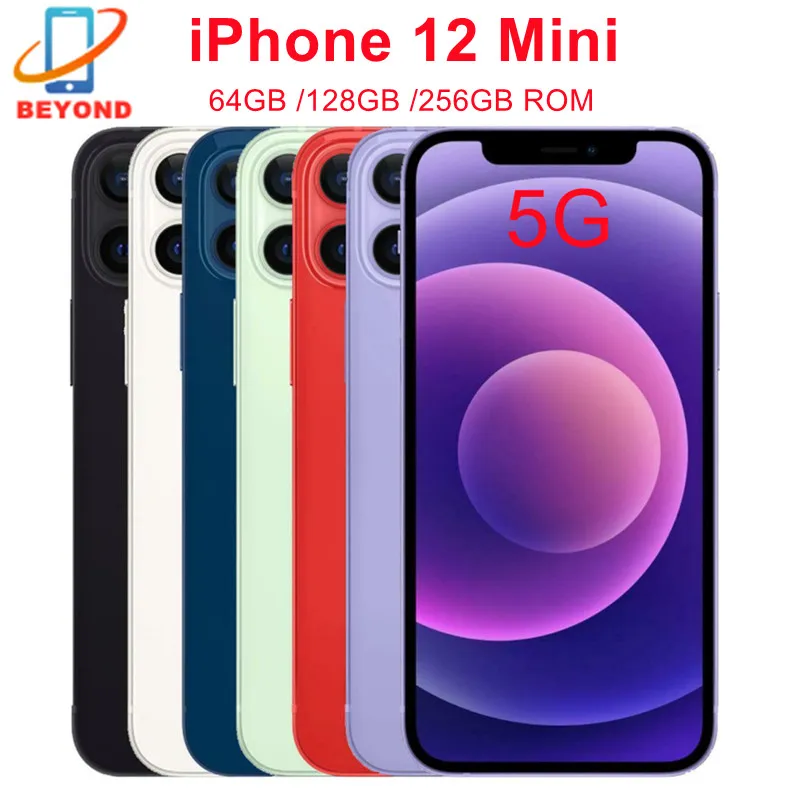 Apple iPhone 12 Mini 12Mini 5.4" Unlocked Genuine RAM 4GB ROM 64/128/256GB A14 IOS Face ID NFC 5G 98% New Cell Phone