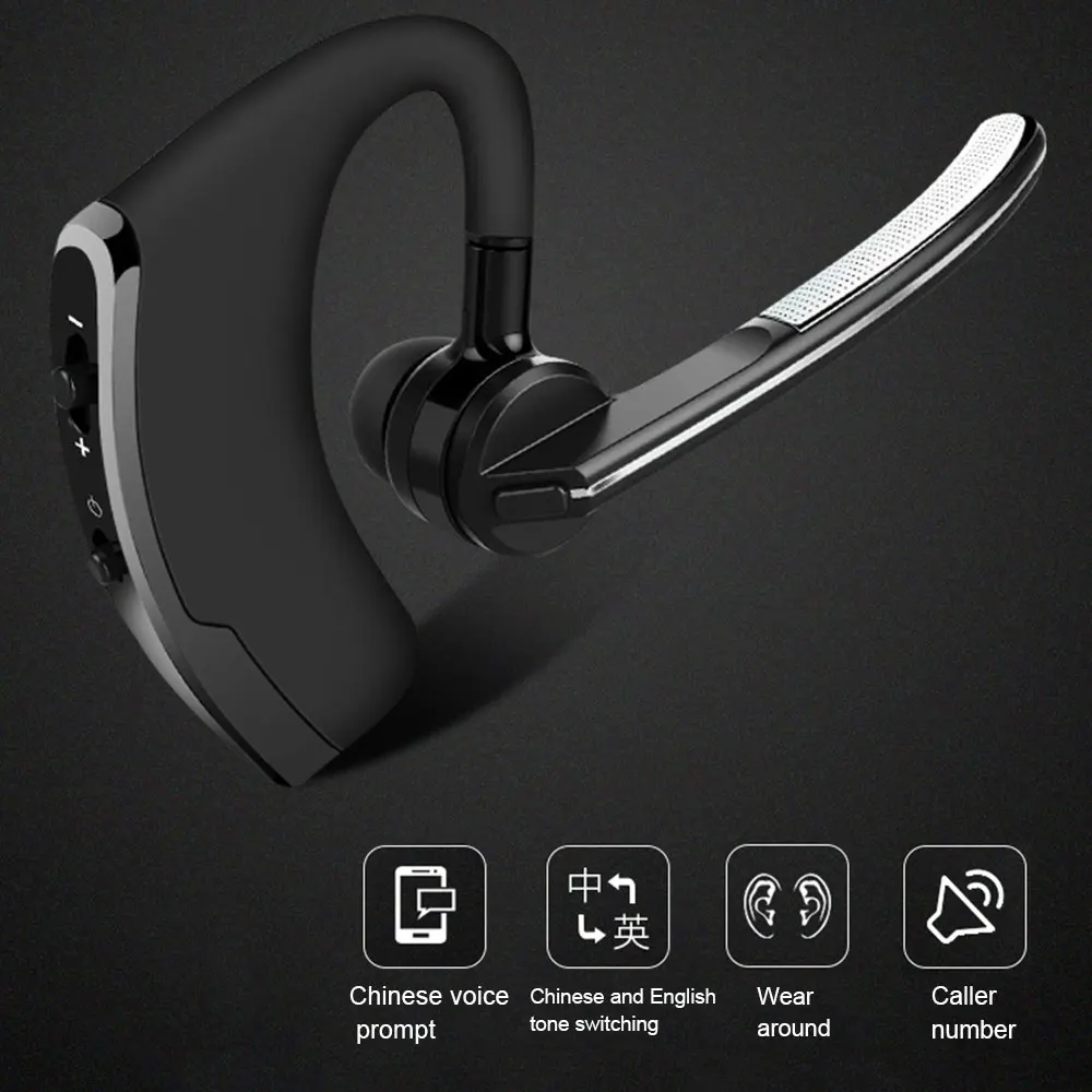 Alternative view of New V8 Wireless Bluetooth Earphone With HD Mic Stereo Business Handsfree HD Call V9 Bluetooth Headset For iPhone Xiaomi Samsung