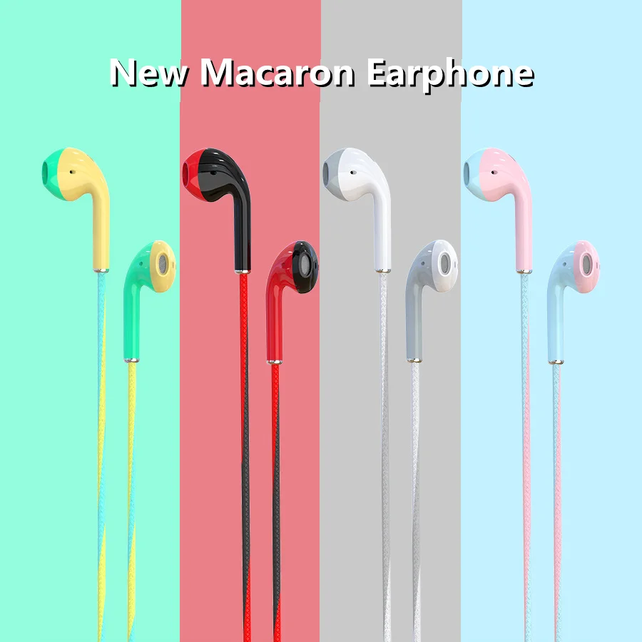 Alternative view of 3.5mm Wired Headphones With Bass Earbuds Stereo Earphone Music Sport Gaming Headset With mic For Xiaomi IPhone Huawei Samsung