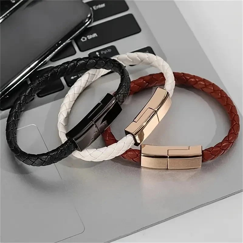 Alternative view of Bracelet Cable USB A To USB C Type C Data Charging Cord For IPhone 15 15Pro 15Promax Samsung Xiaomi Fast Charging Short Cables