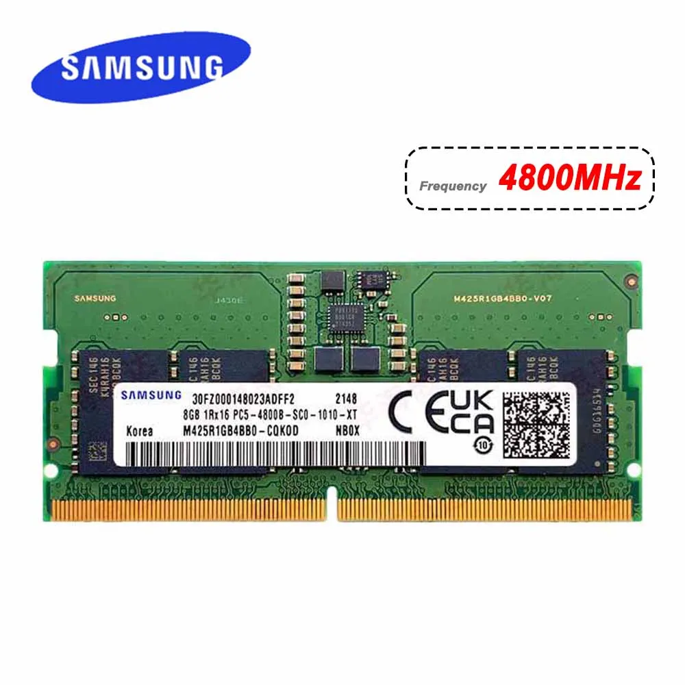 Samsung Notebook DDR5 RAM 8GB 16GB 32GB 4800MHz 5600MHz SO DIMM 260pin for Laptop Computer Dell Lenovo Asus HP Memory Stick
