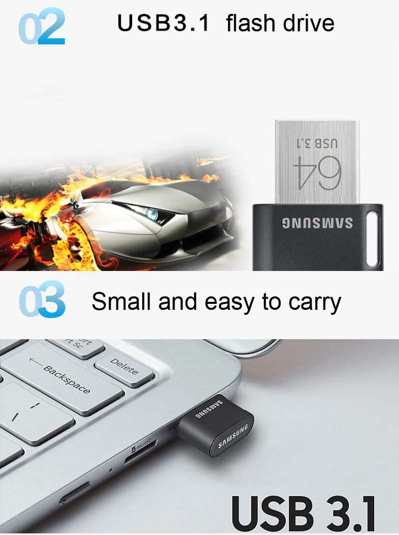 SAMSUNG FITplus USB 3.1 USB Flash Drive 64GB 300MB/s Pendrive mini usb Memory Stick 128GB 256GB 400MB/s Pen Drive SAMSUNG FITplus USB 3.1 USB Flash Drive 64GB 300MB/s Pendrive mini usb Memory Stick 128GB 256GB 400MB/s Pen Drive