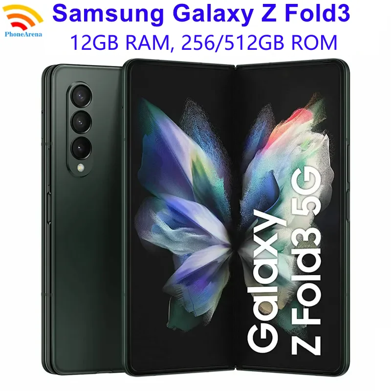 Samsung Galaxy Z Fold 3 Fold3 5G F926U1 F926N 7.6" Foldable RAM 12GB ROM 256/512GB NFC Snapdragon Original 95% New Cell Phone