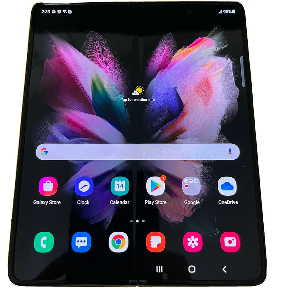 Alternative view of Samsung Galaxy Z Fold 3 Fold3 5G F926U1 F926N 7.6" Foldable RAM 12GB ROM 256/512GB NFC Snapdragon Original 95% New Cell Phone