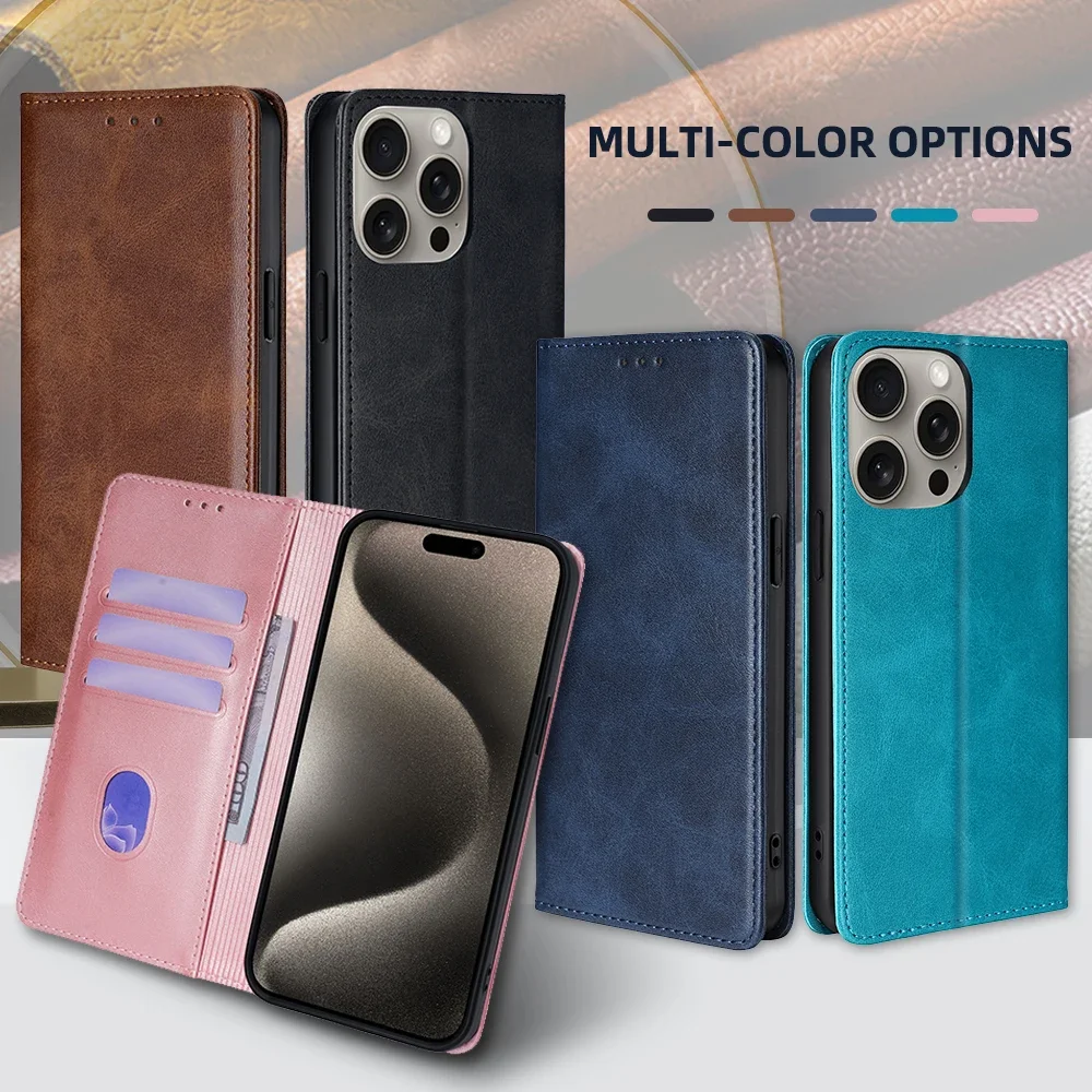 Alternative view of Luxury Leather Wallet Phone Case for Samsung Galaxy A90 A80 A70 A60 A50 A50S A40 A30 A21S A20S A10 Flip Cover with Card Slots