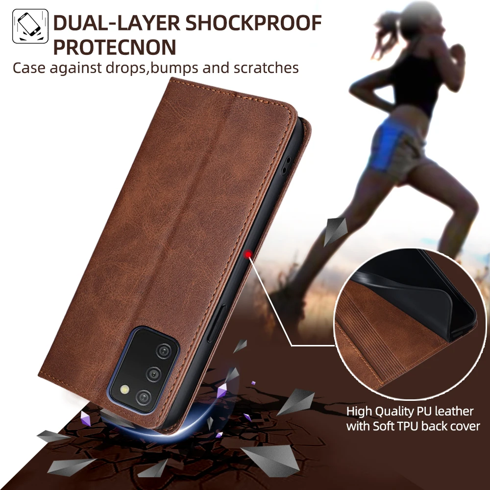 Luxury Leather Wallet Phone Case for Samsung Galaxy A90 A80 A70 A60 A50 A50S A40 A30 A21S A20S A10 Flip Cover with Card Slots