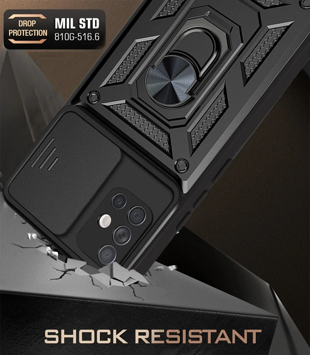 Alternative view of Shockproof Armor Case For Samsung Galaxy A51 A71 A52 A72 A32 4G 5G Car Holder Phone Cover For Galaxy A13 A23 A53 A73 A33 2022 5G