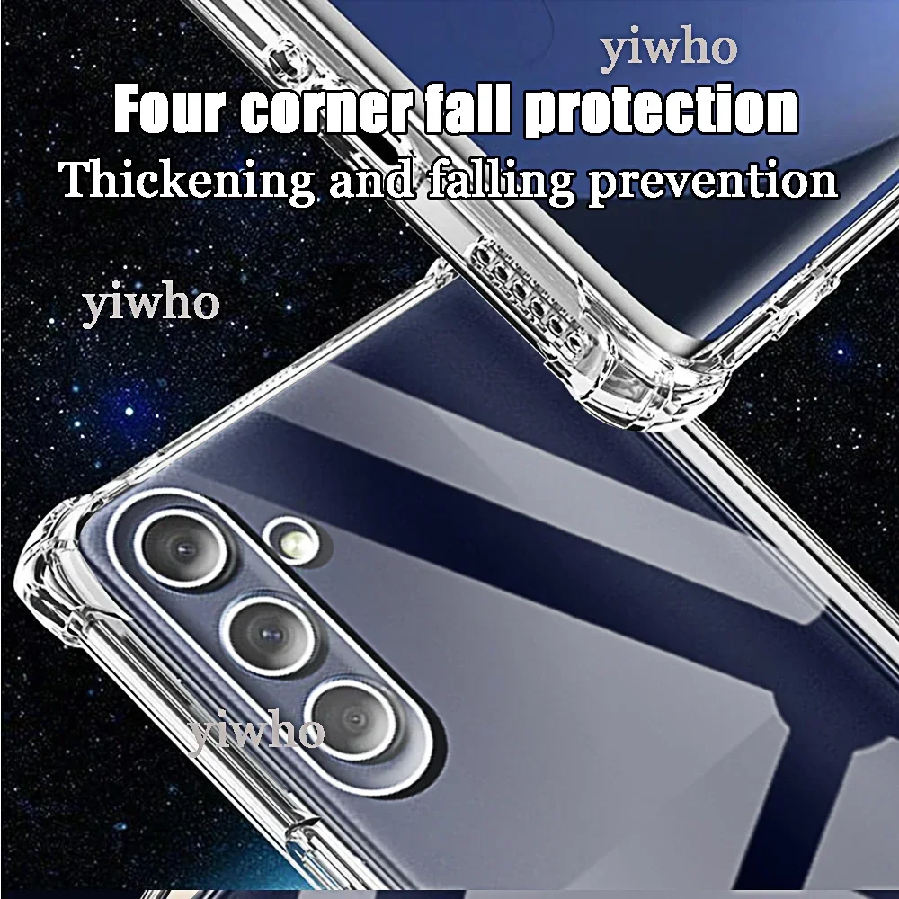 Alternative view of Shockproof Phone Case for Samsung M54 M34 M14 5g M04 M53 M23 M13 5G 4G Transparent Clear Silicone Soft TPU on Galaxy Back Cover