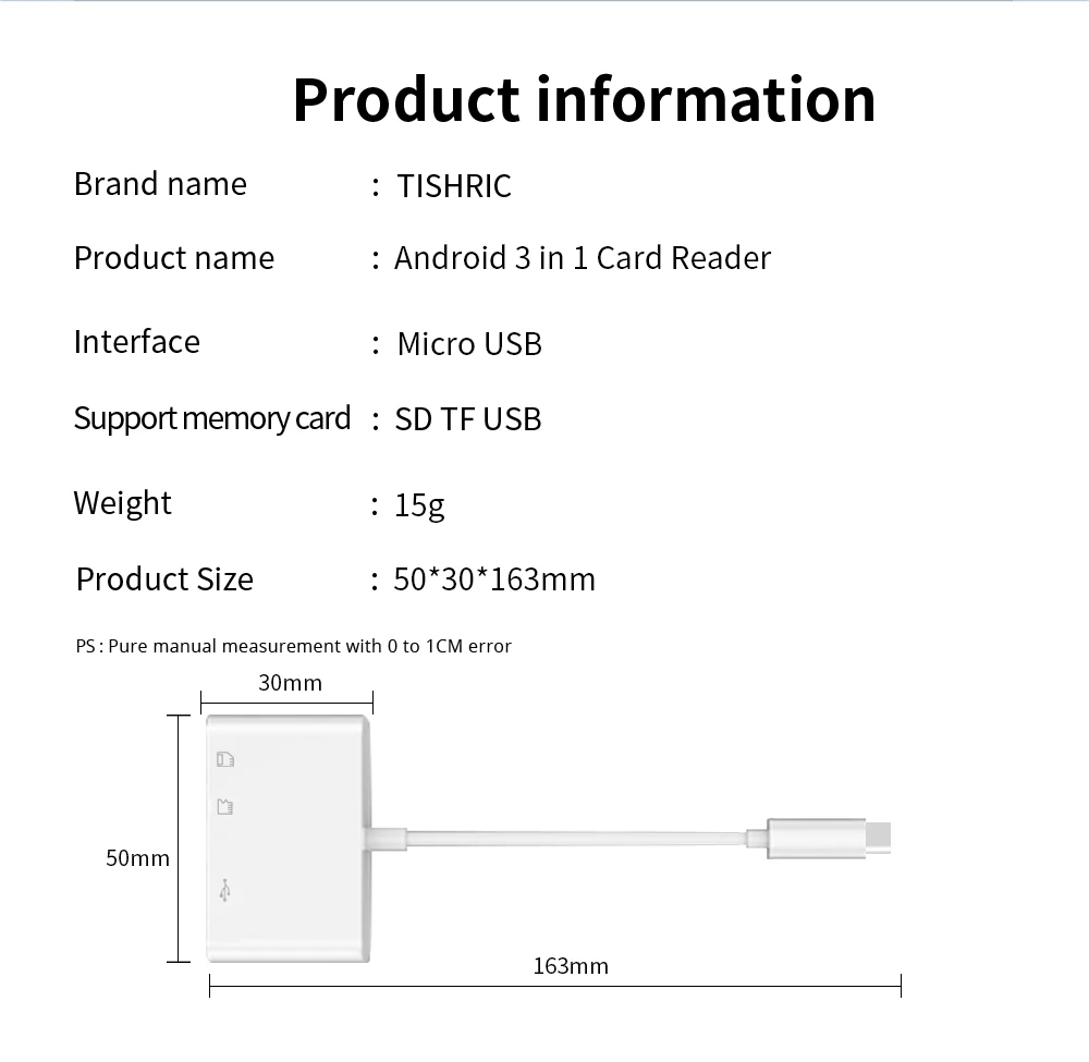 TISHRIC Micro USB Type C Adapter USB TF SD Card Reader USB-C Memory Card Adapter For Macbook Samsung Huawei XiaoMi Laptop Phone TISHRIC Micro USB Type C Adapter USB TF SD Card Reader USB-C Memory Card Adapter For Macbook Samsung Huawei XiaoMi Laptop Phone
