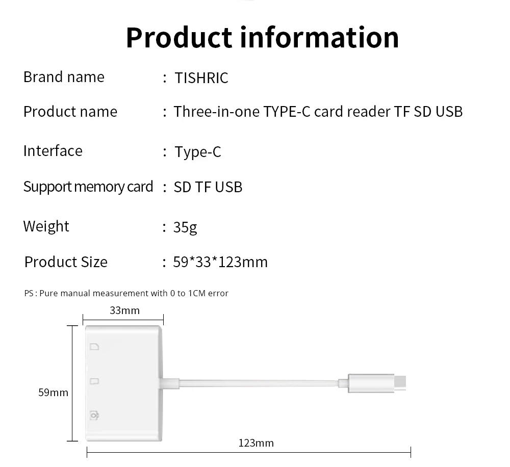 TISHRIC Micro USB Type C Adapter USB TF SD Card Reader USB-C Memory Card Adapter For Macbook Samsung Huawei XiaoMi Laptop Phone TISHRIC Micro USB Type C Adapter USB TF SD Card Reader USB-C Memory Card Adapter For Macbook Samsung Huawei XiaoMi Laptop Phone