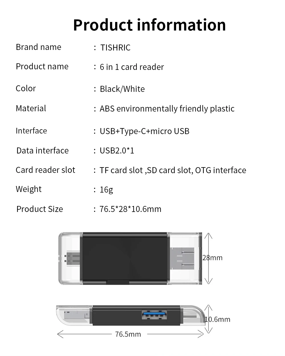 TISHRIC Micro USB Type C Adapter USB TF SD Card Reader USB-C Memory Card Adapter For Macbook Samsung Huawei XiaoMi Laptop Phone TISHRIC Micro USB Type C Adapter USB TF SD Card Reader USB-C Memory Card Adapter For Macbook Samsung Huawei XiaoMi Laptop Phone