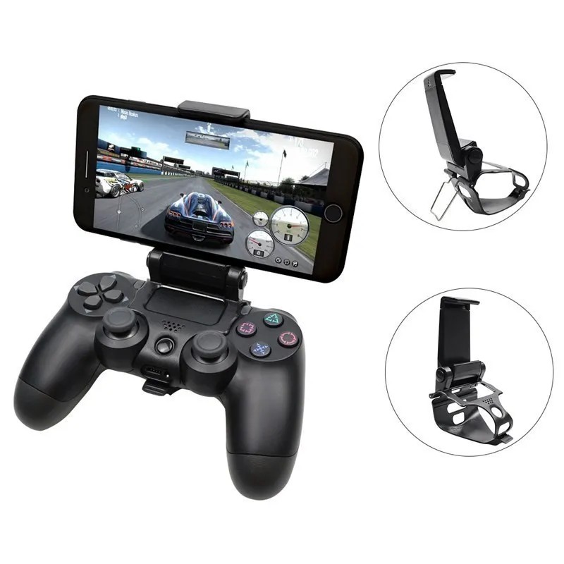 For ps4 Mobile Cell Phone Stand For PS4 Controller Mount Hand Grip For PlayStation 4 Gamepad For Samsung S9 S8 Phone Clip Holder
