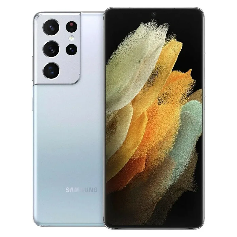 Alternative view of Samsung Galaxy S21 Ultra 5G G998U1 6.8" RAM 12/16GB ROM 128/256/512GB Snapdragon NFC Unlocked Original Android Cell Phone