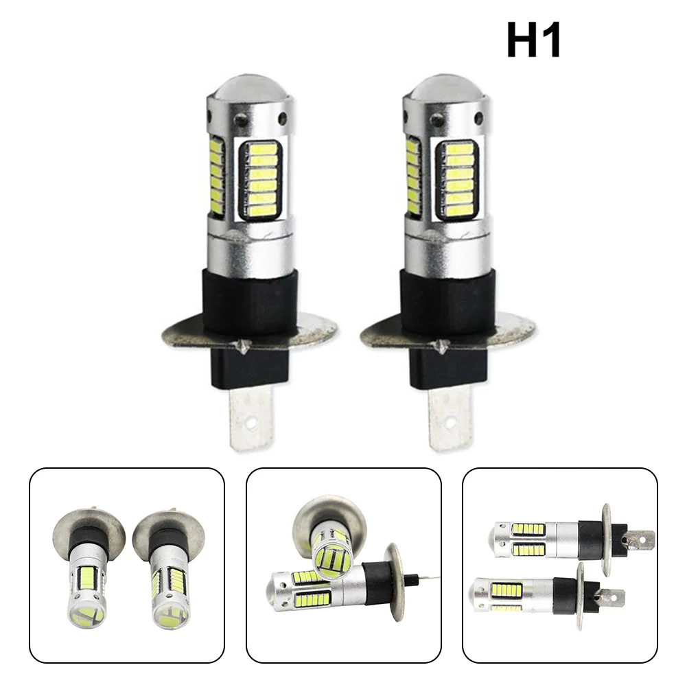 Alternative view of 2Pcs H1 LED Fog Light Bulbs Kit 6000k 50W Car Headlight High Low Beam White Lamp