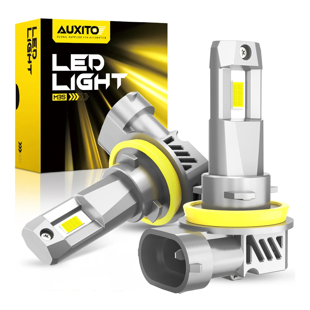 2Pcs H11 Turbo LED Canbus H8 HB3 9005 LED Headlight Bulbs Super Bright White 20000LM Car Head Lamp M3S Series