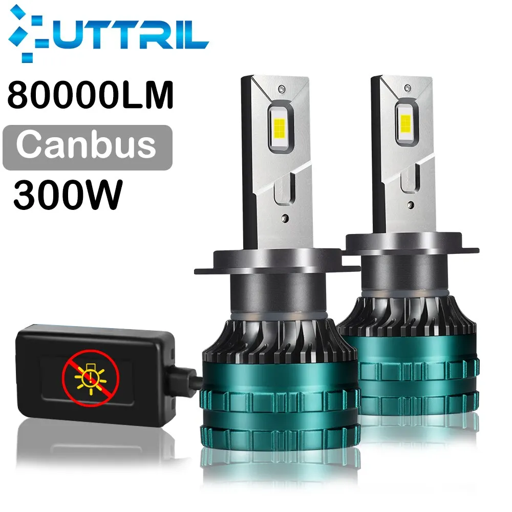 Canbus Car LED Headlight H4 LED H7 LED H8 H9 H11 H1 9005 HB3 9006 HB4 LED Fog Bulb CSP Chip 300W 80000LM 6000K 12V