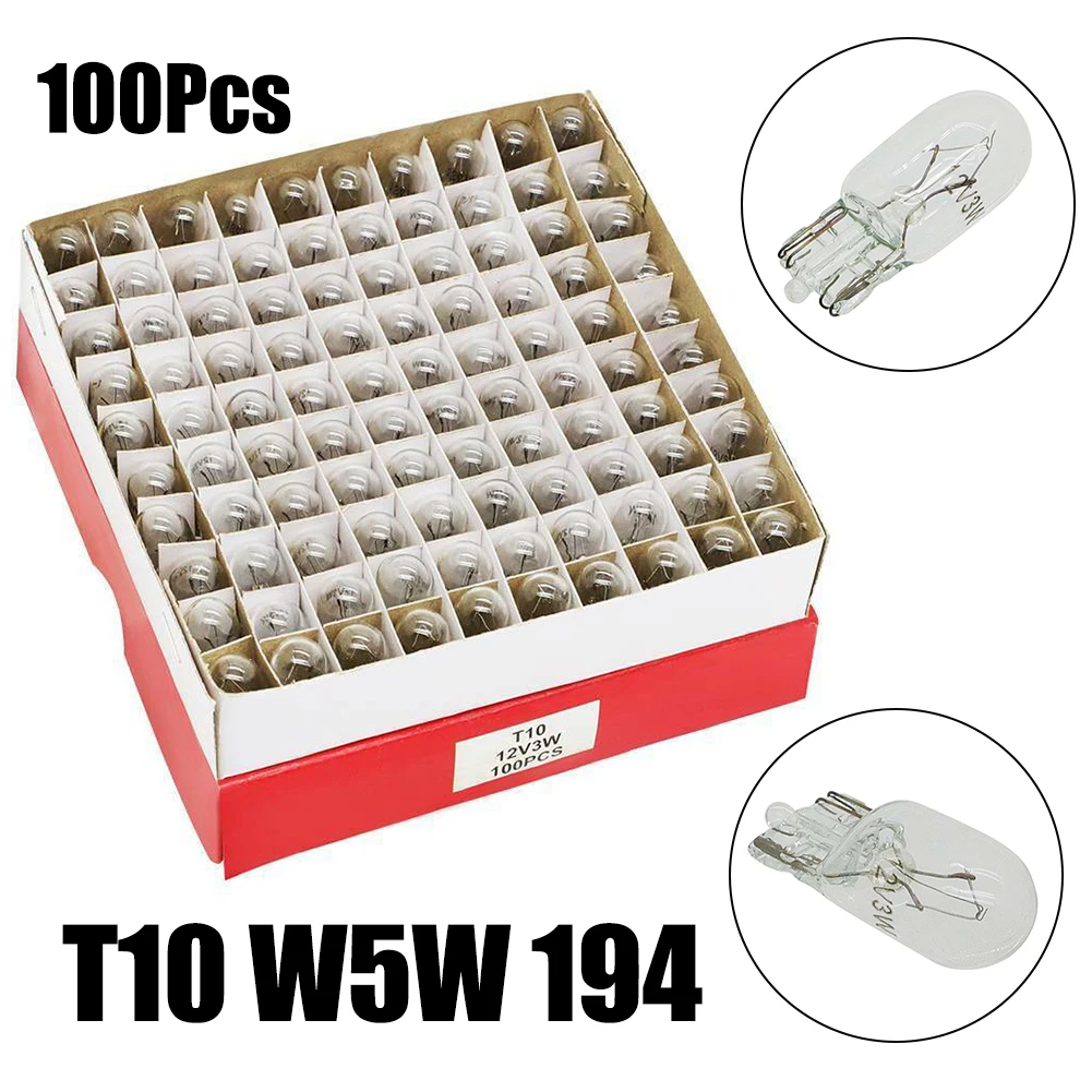 Alternative view of 100pcs 5W Led T10 Car Light COB Glass White Auto Automobiles License Plate Lamp Dome Light Reading DRL Bulb Style 12V