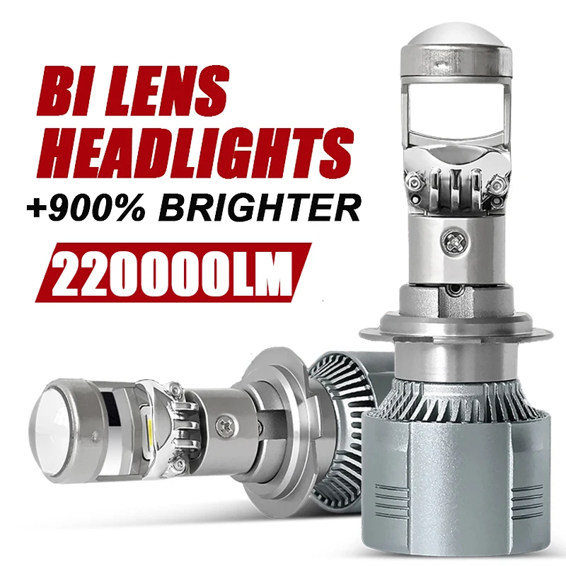 H4 H7 BI Led Projector Lens H11 9005 HB3 9006 HB4 Hi/Lo Beam Car Headlight Bulb Canbus Lamp For Car/Motorcycle 12V 220000LM LHD