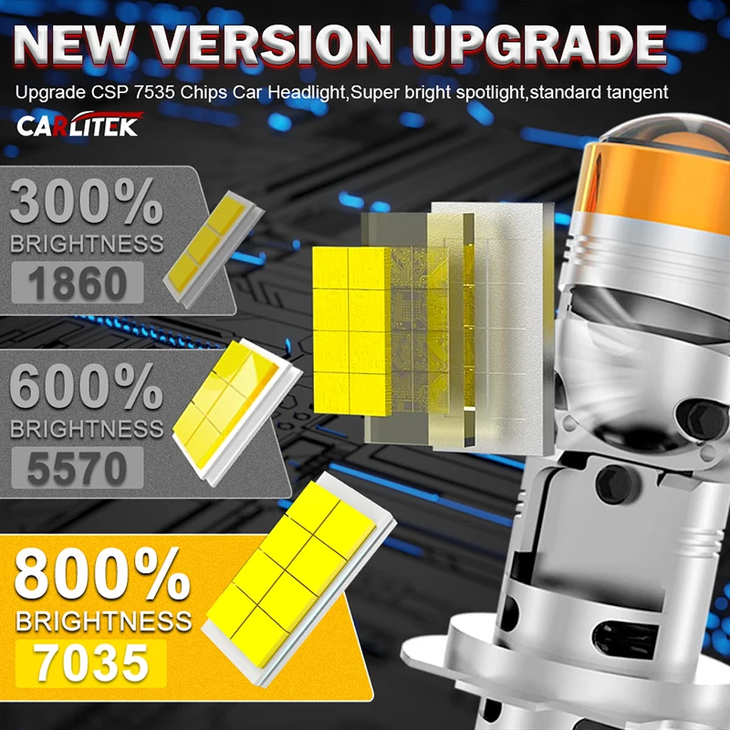 Alternative view of H7 Bi Led Canbus 1:1 LED Projector Wireless Led Lens Plug and Play Mini Projector Lens Car Headlight Bulbs Turbo Lamp Fog Lights