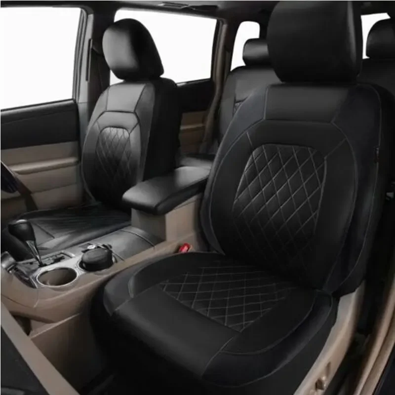 PU Leather Car Seat Covers Airbag Compatible Car Interior Accessories Front/ Rear/ Full Set Cover Cushion Universal Fit Most