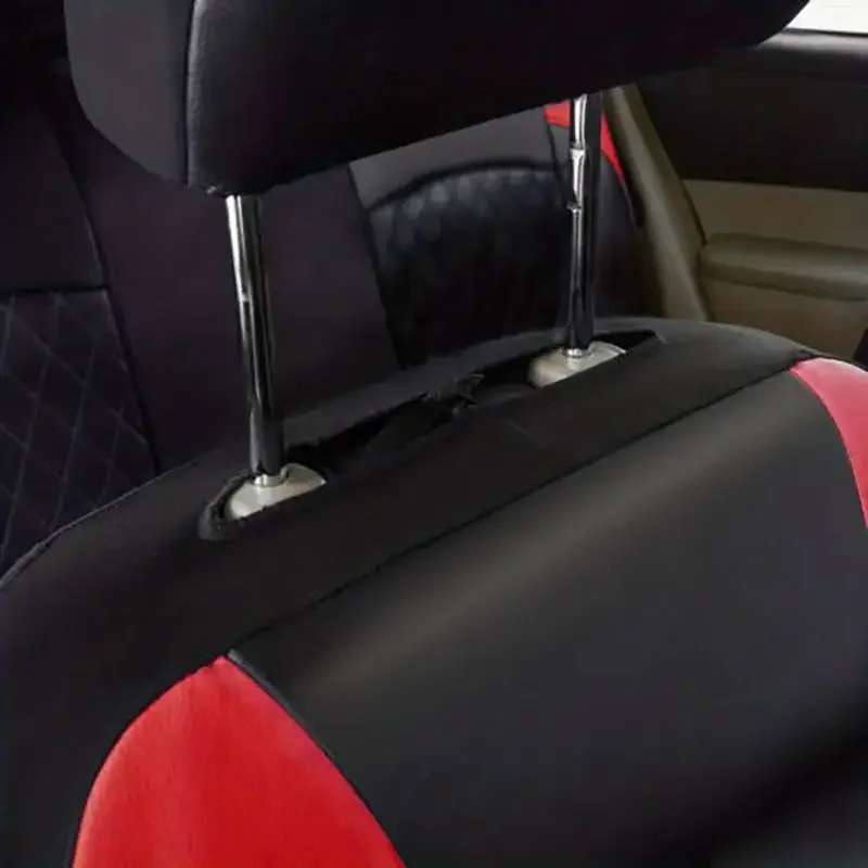 PU Leather Car Seat Covers Airbag Compatible Car Interior Accessories Front/ Rear/ Full Set Cover Cushion Universal Fit Most