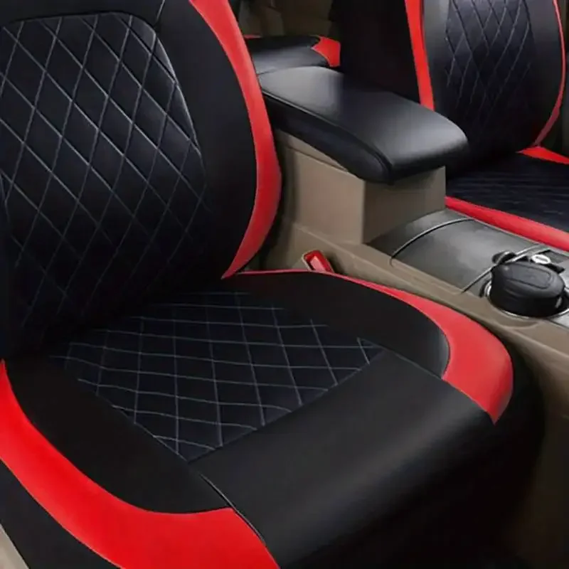 PU Leather Car Seat Covers Airbag Compatible Car Interior Accessories Front/ Rear/ Full Set Cover Cushion Universal Fit Most