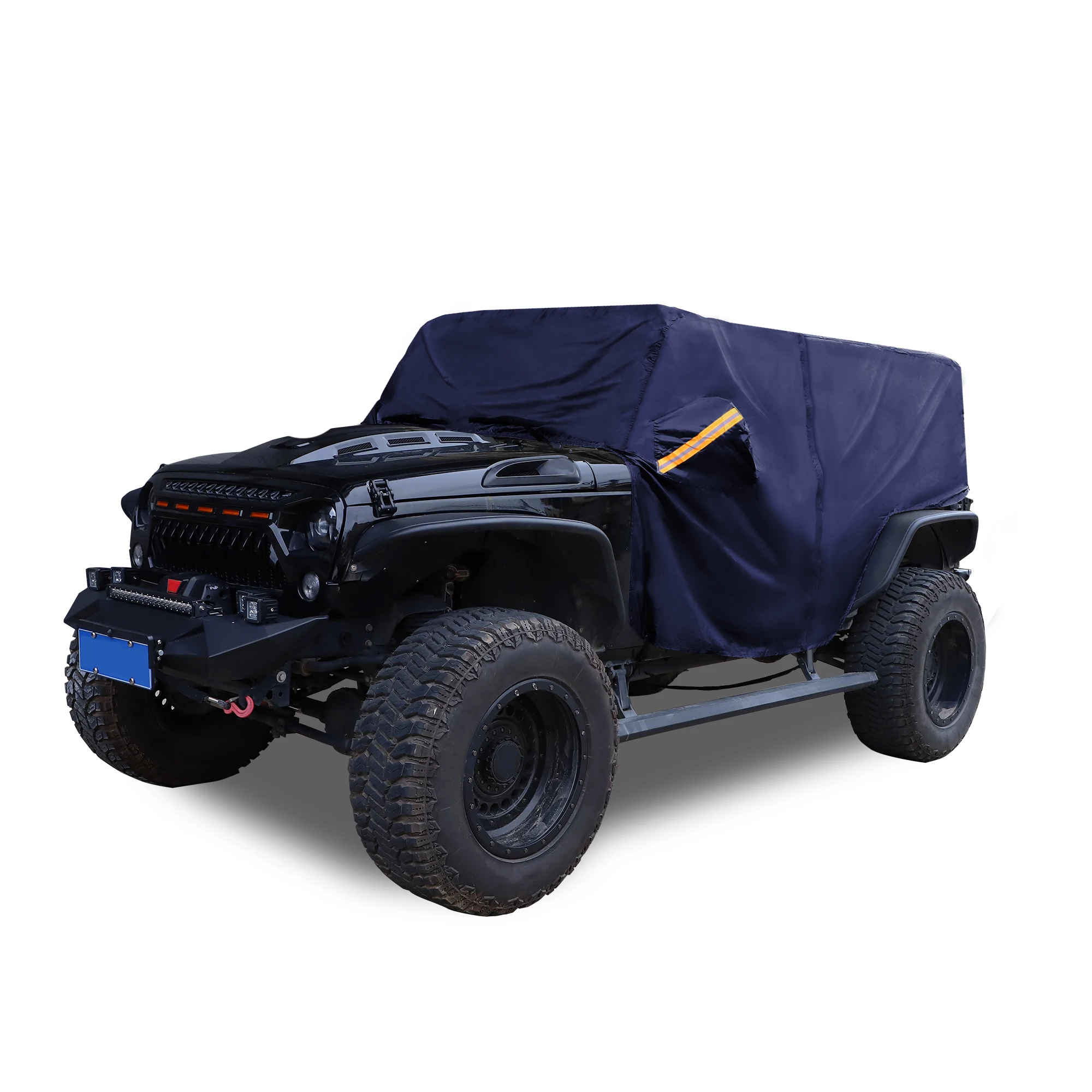 X Autohaux Car Body Cover for Jeep Wrangler JK JL Hardtop 2 4 Door 2007-2021 Outdoor Windproof Waterproof 210D Oxford Protect