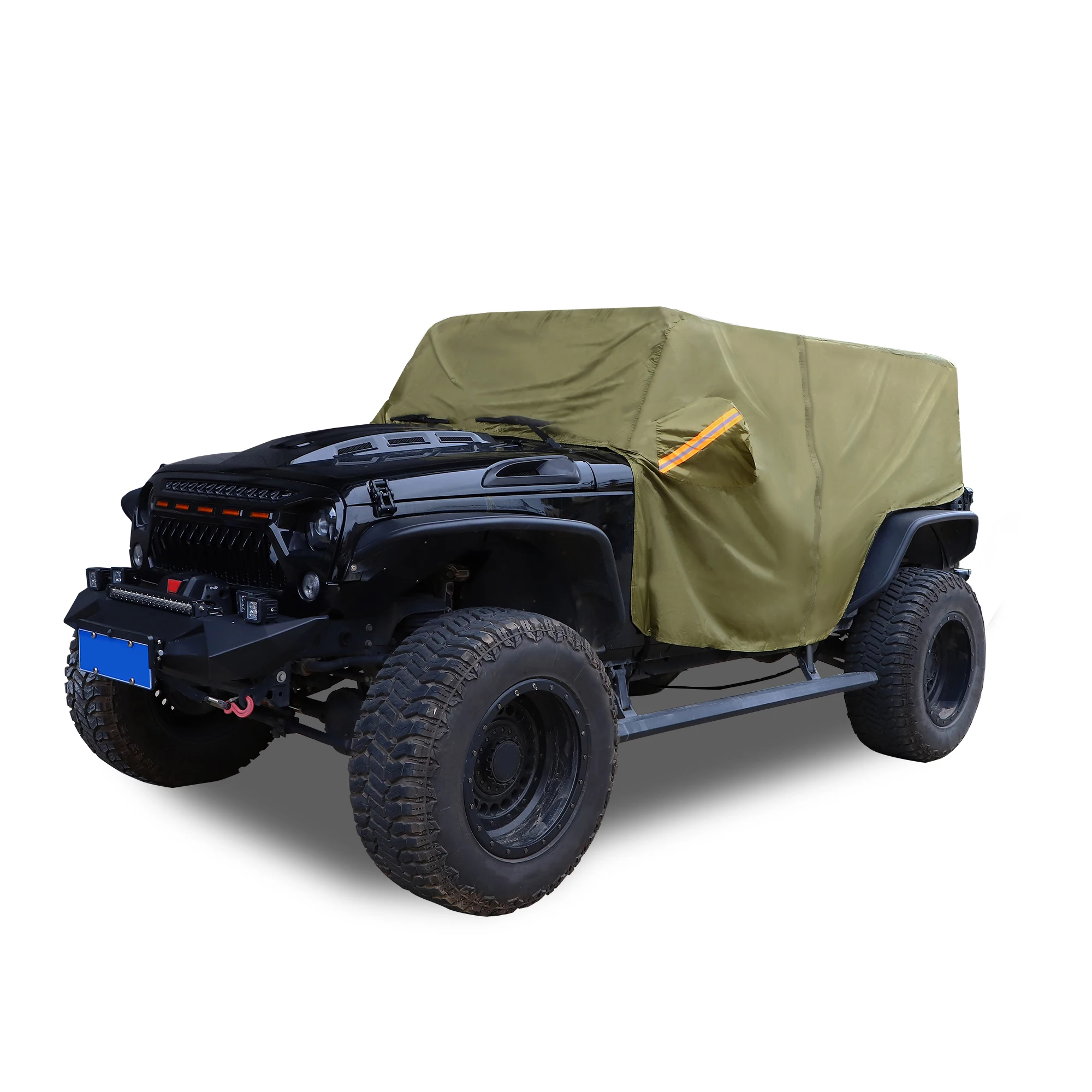 X Autohaux Car Body Cover for Jeep Wrangler JK JL Hardtop 2 4 Door 2007-2021 Outdoor Windproof Waterproof 210D Oxford Protect