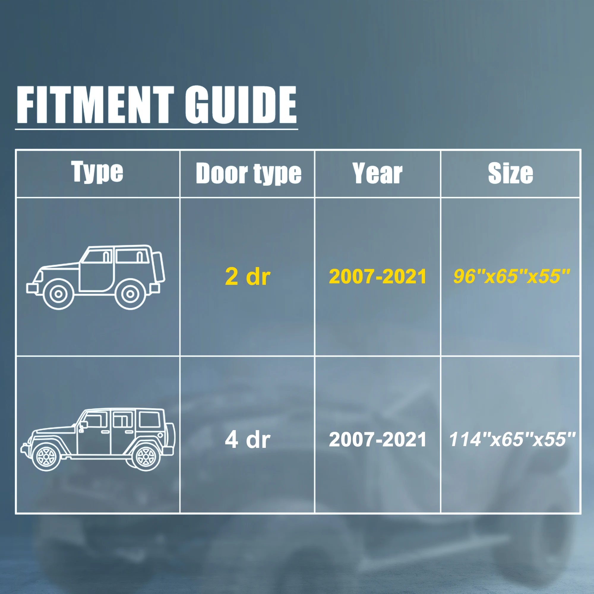 Alternative view of Car Body Cover for Jeep