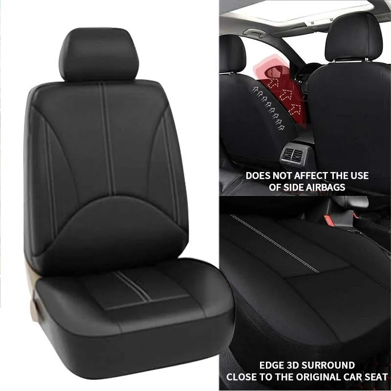 Alternative view of Breathable PU Leather Car Seat Cover Set