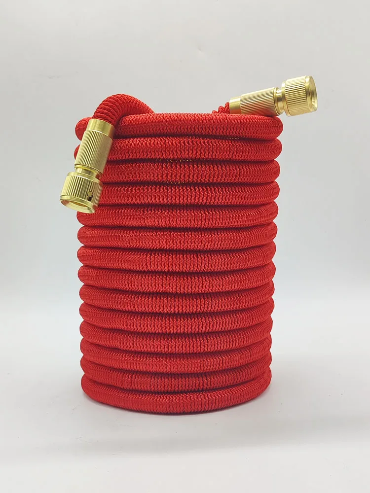 Home and Garden Watering Hose High Pressure Magic 2.5-30 Meters Flexible Double Metal Connector Dark Green 25-100FT Wash Car Gun
