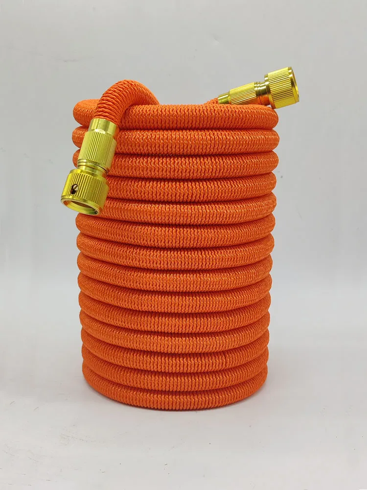 Home and Garden Watering Hose High Pressure Magic 2.5-30 Meters Flexible Double Metal Connector Dark Green 25-100FT Wash Car Gun