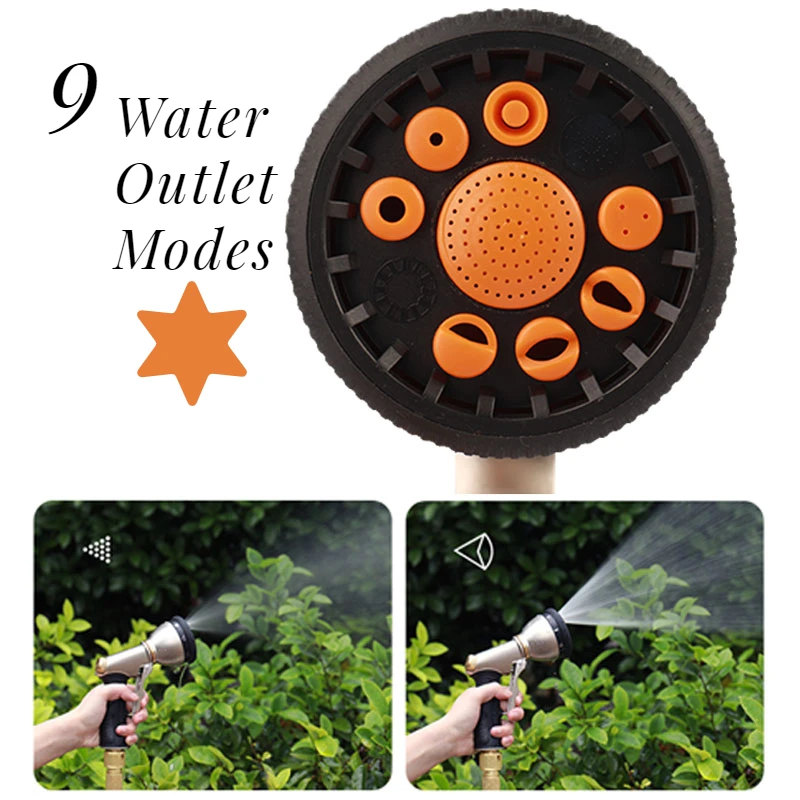Home and Garden Watering Hose High Pressure Magic 2.5-30 Meters Flexible Double Metal Connector Dark Green 25-100FT Wash Car Gun