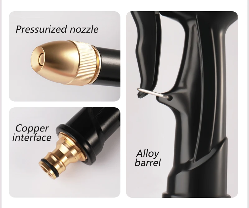 Home and Garden Watering Hose High Pressure Magic 2.5-30 Meters Flexible Double Metal Connector Dark Green 25-100FT Wash Car Gun