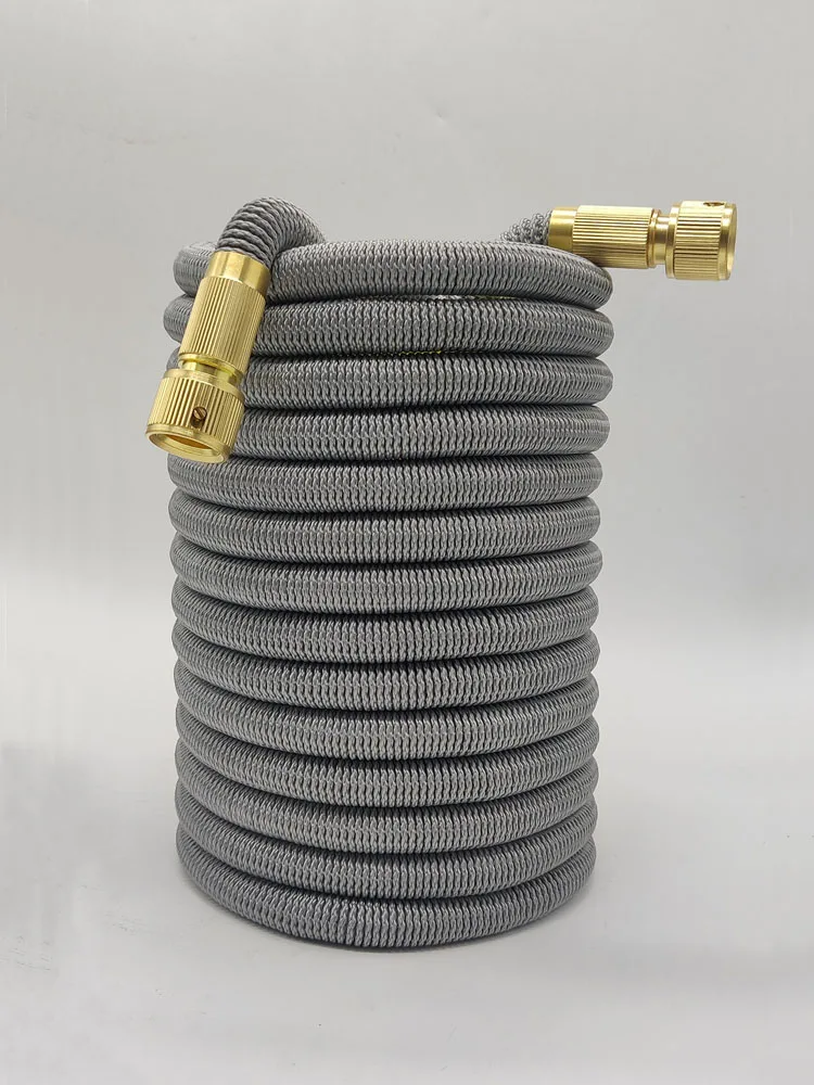 Home and Garden Watering Hose High Pressure Magic 2.5-30 Meters Flexible Double Metal Connector Dark Green 25-100FT Wash Car Gun
