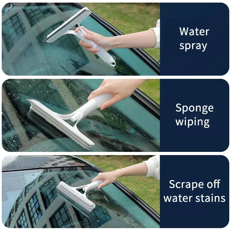 3-In-1 Car Glass Cleaning Wiper with Spray Bottle - Image 3